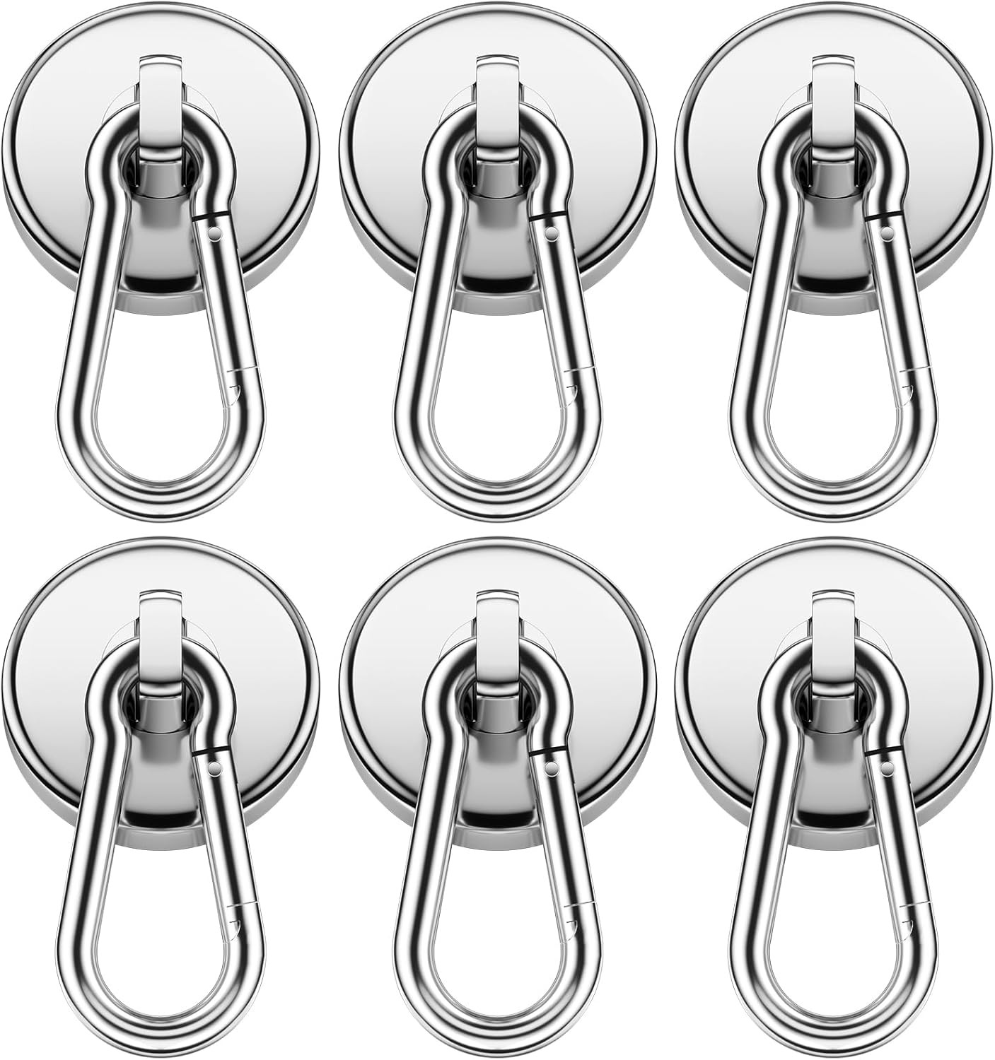 6 Pack 100LB Heavy Duty Magnetic Hooks N52 Neodymium Magnetic Hook Strong Magnet