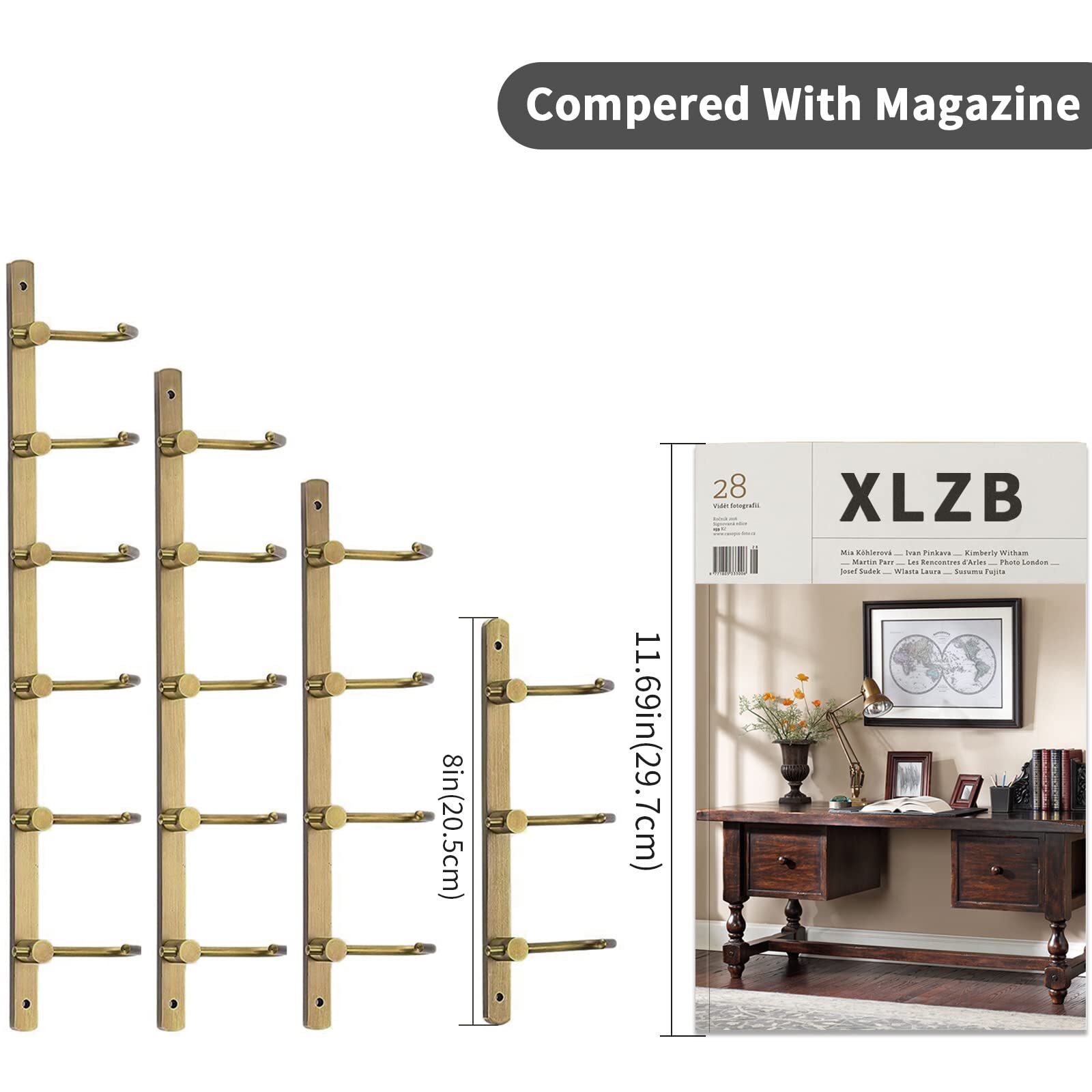Brass Hook Rack Bathroom Towels Hooks Coat Rack Antique Bath Wall Hook Vintage M