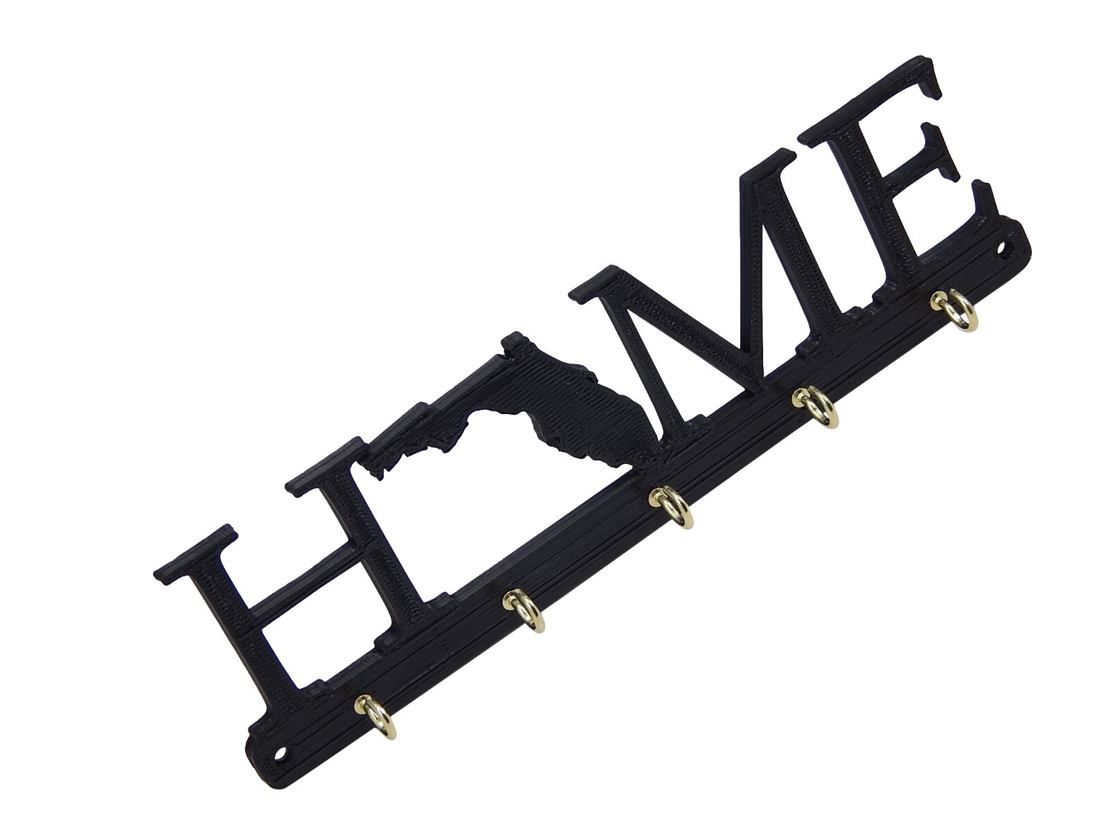 Florida Home State Shape Key Holder Hanger Rack Housewarming Gift Wall Decor