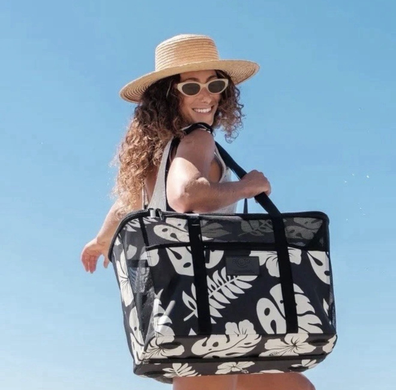 Aloha Collection CleverMade Costco Collapsible Beach Tote Bag Set of 2 Hawaii