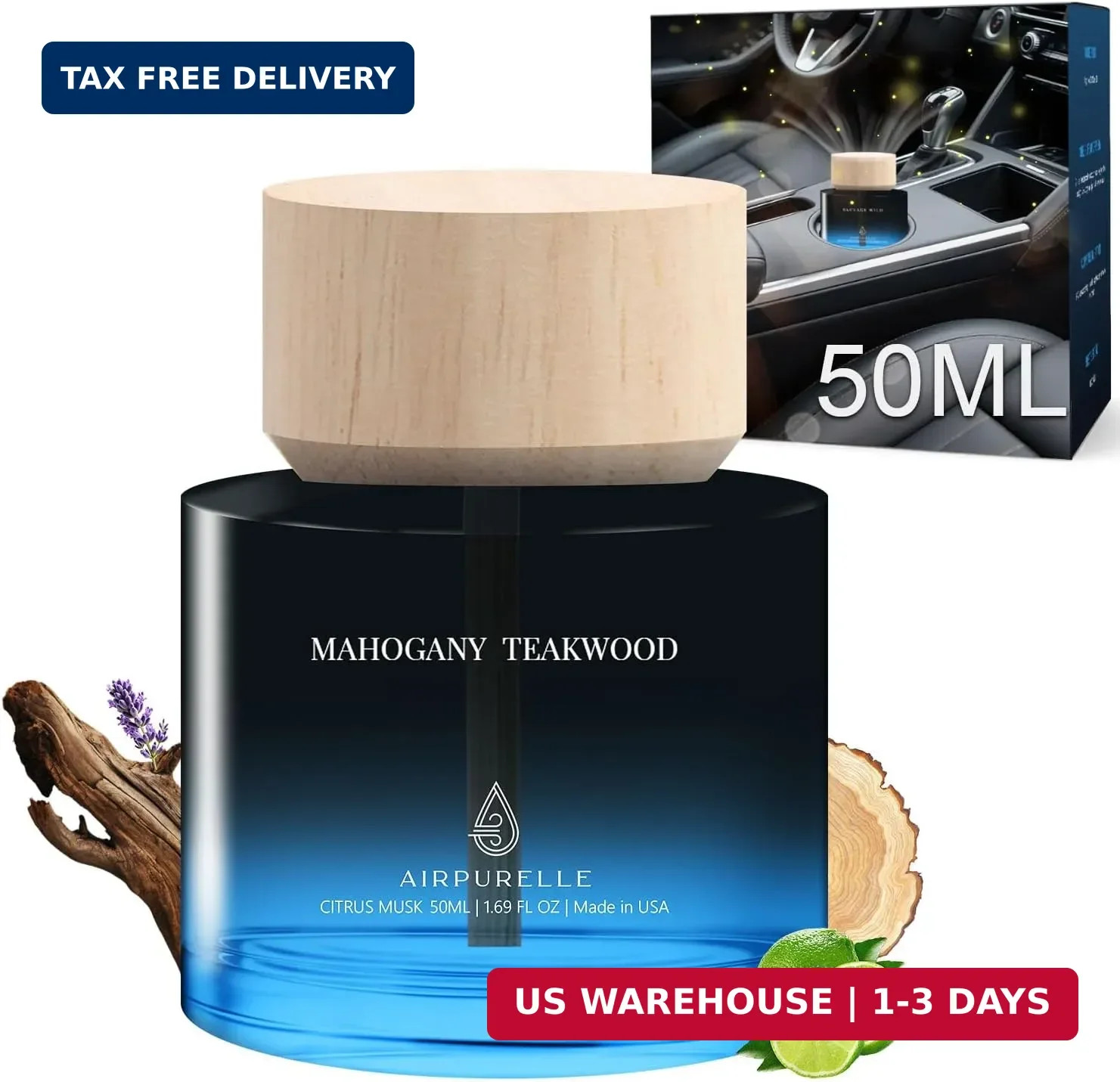 Car Air Freshener 50ML (1.7 FL OZ) Car Air Fresheners Perfume – Mahogany Teakwoo