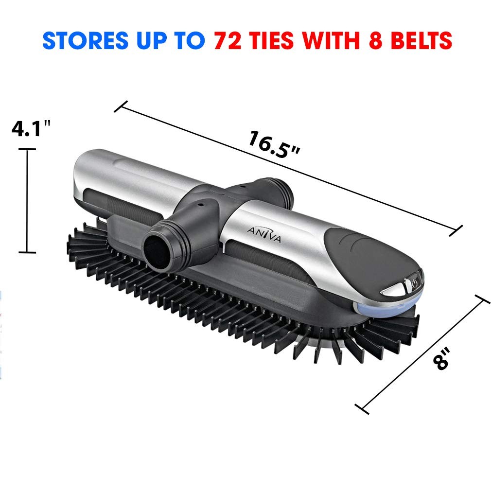 Motorized Tie Rack Closet Organizer with LED Lights Includes J Hooks for Wire…