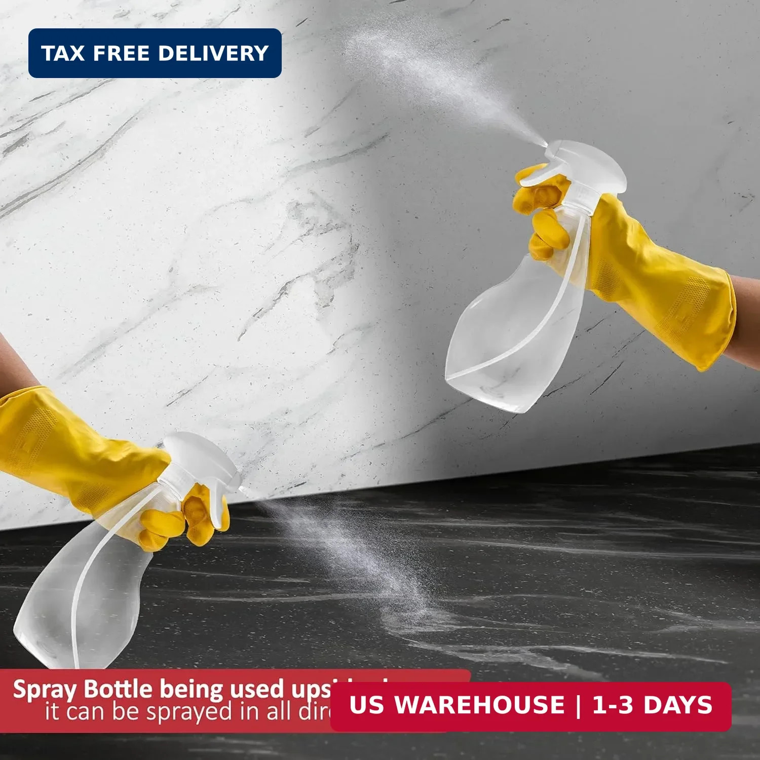 SPRAYZ Large 17oz Spray Bottles For Cleaning Solutions and Gardening, Plant, Wat