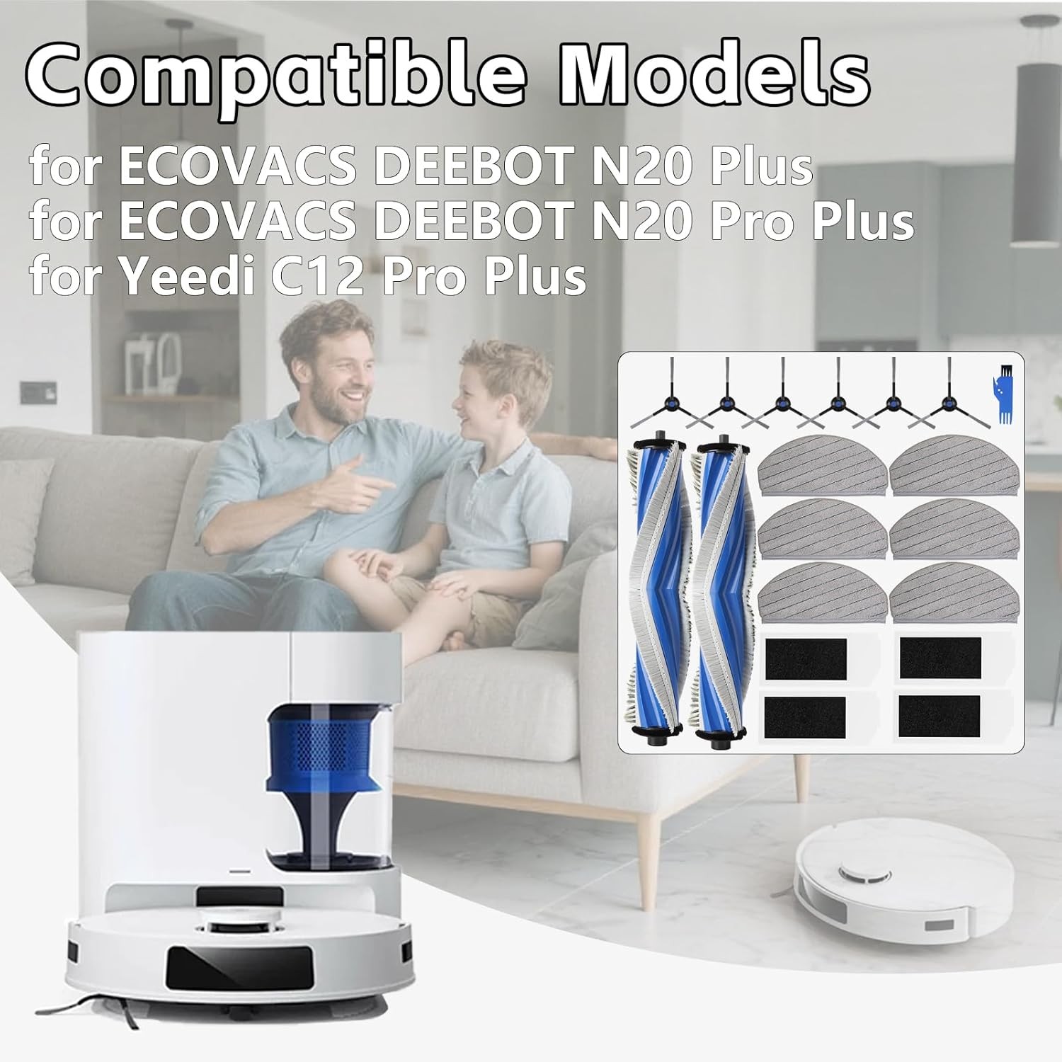 Replacement for ECOVACS DEEBOT N20 Pro Plus N20 Plus for Yeedi C12 Pro Plus C12