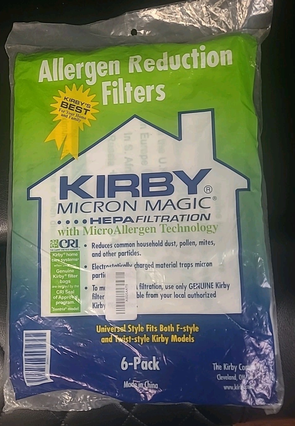 For KIRBY VACUUM BAGS:6 Sentria UNIVERSAL~ F Style MICRON MAGIC Hepa White Cloth