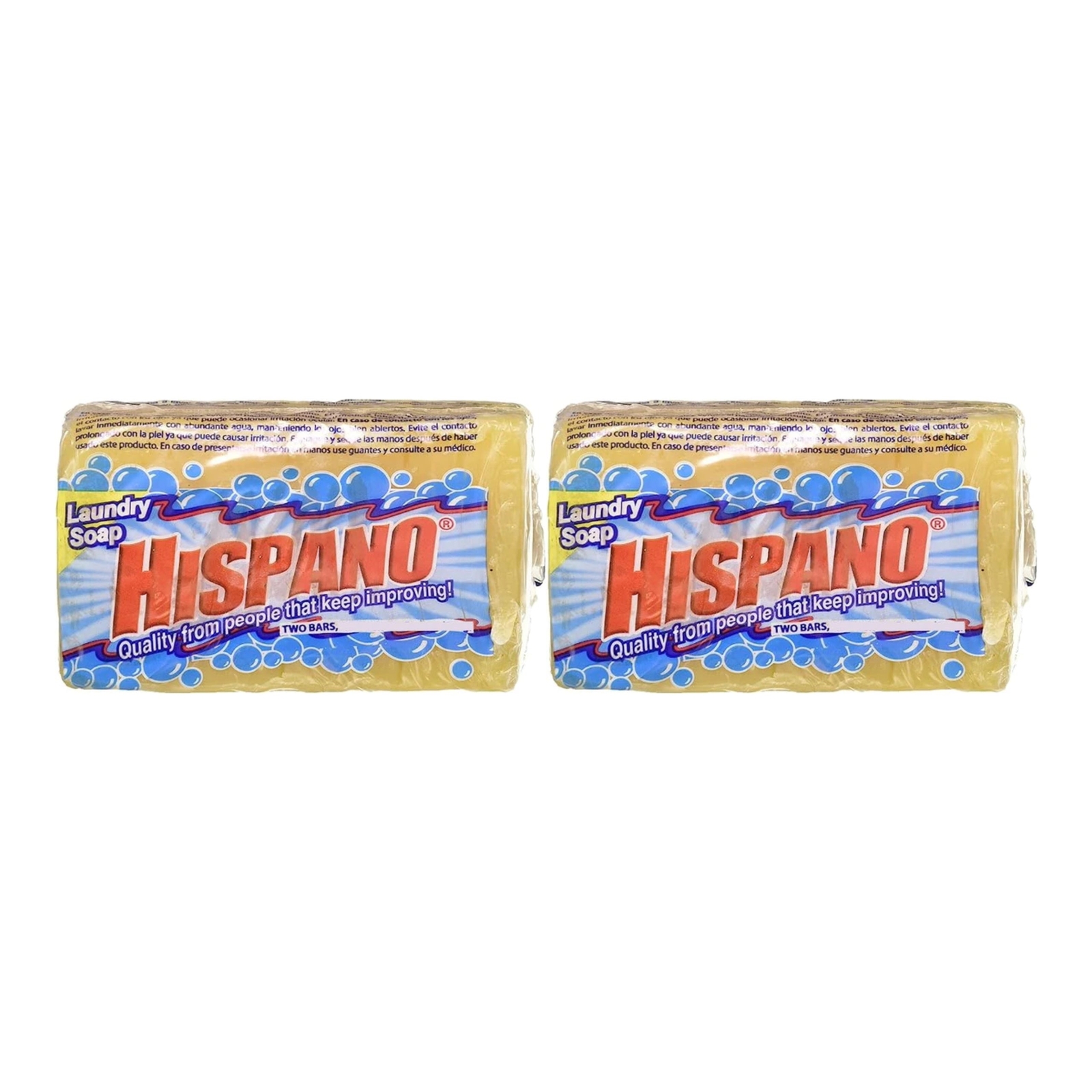 Hispano Jabon Laundry Soap – Rectangle Bar (2 Pack), 10.58oz (300g) (Pack of 2)