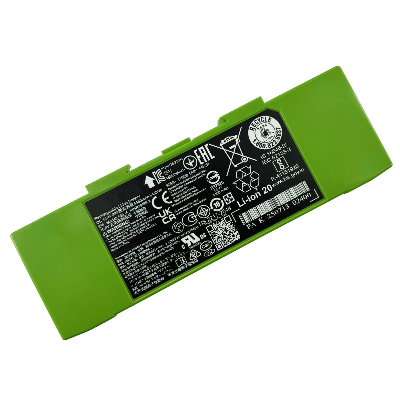 High-Capacity 64.2Wh Replacement Battery for iRobot Roomba j5 j6 j7 j8 e5 e6 i1-