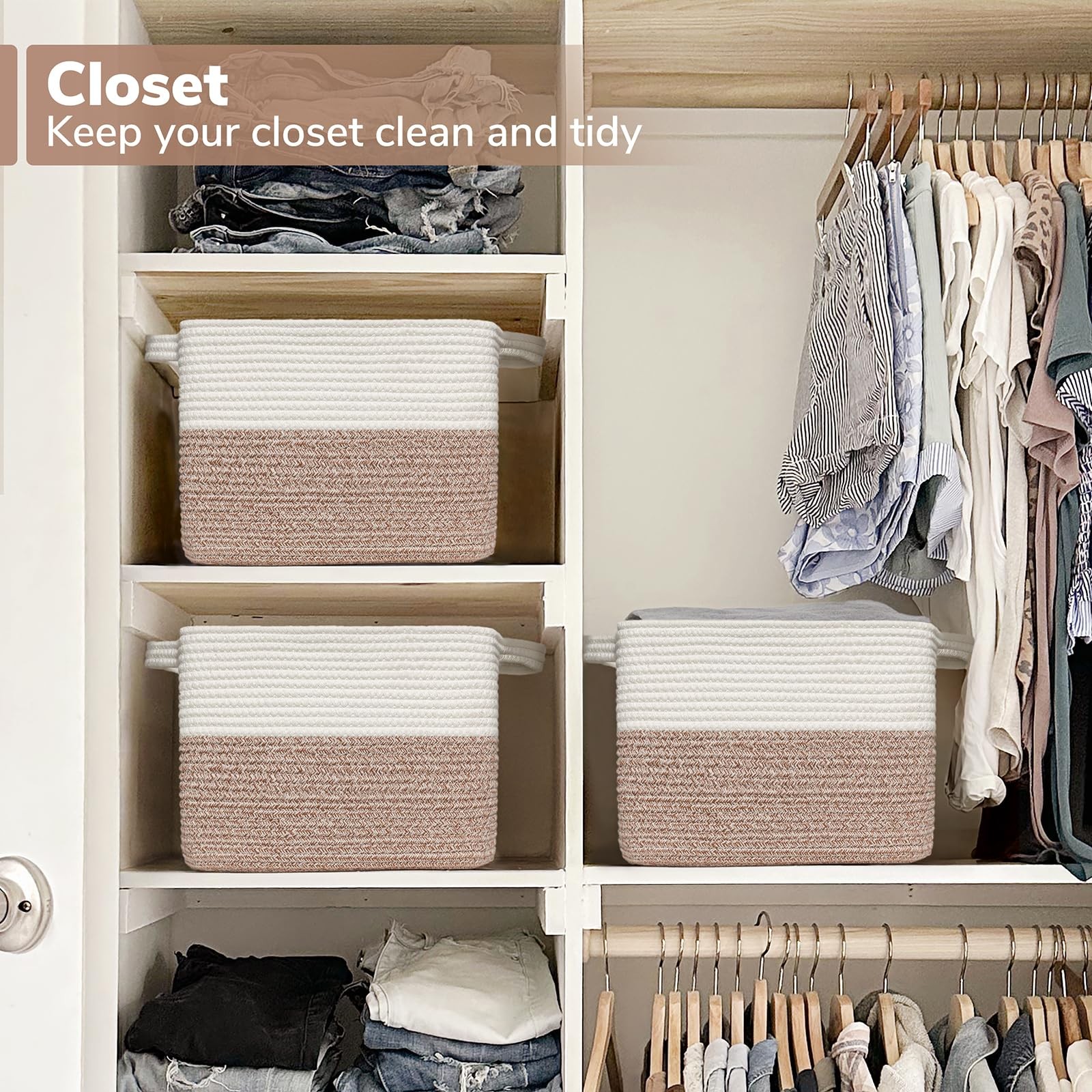 Goodpick Cube Storage Bins – Shelf Baskets for Toys Storage, Closet Storage …