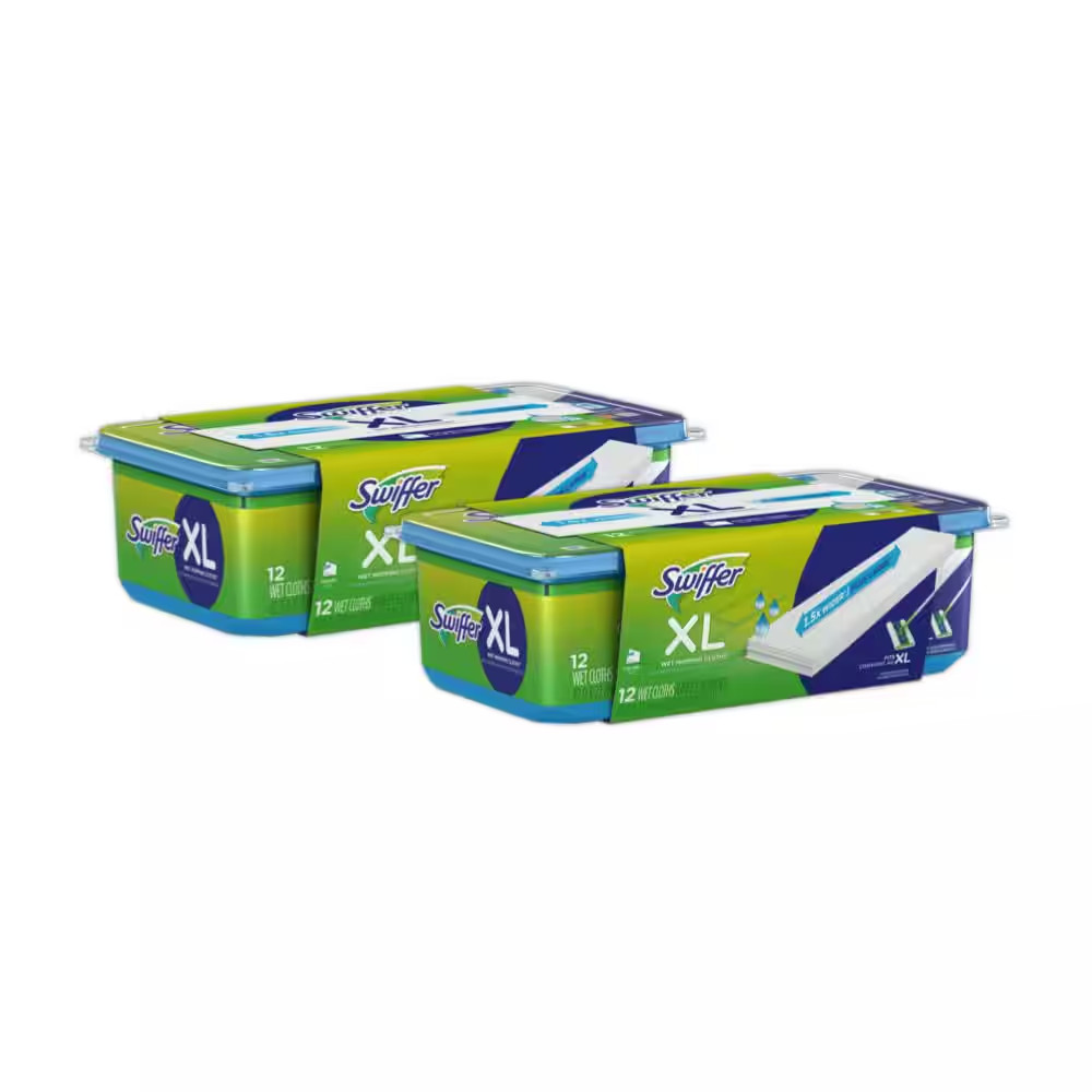 Sweeper XL Wet with Open Window Scent Wet Mop Pad Refills (12-Count, 2-Pack) Fre