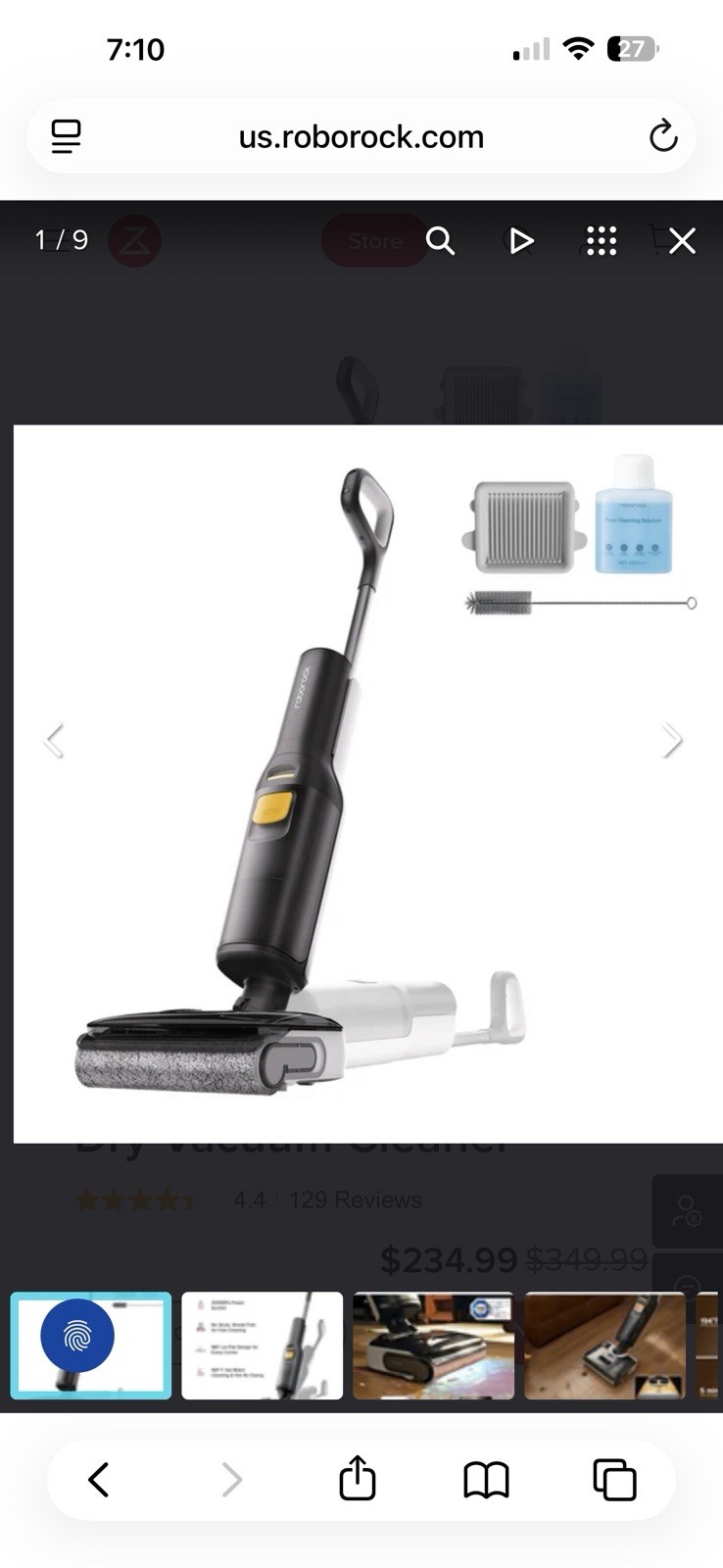 Roborock F25 BX Wet Dry Vacuum Cleaner, Cordless Vacuum Mop All in One with 2000