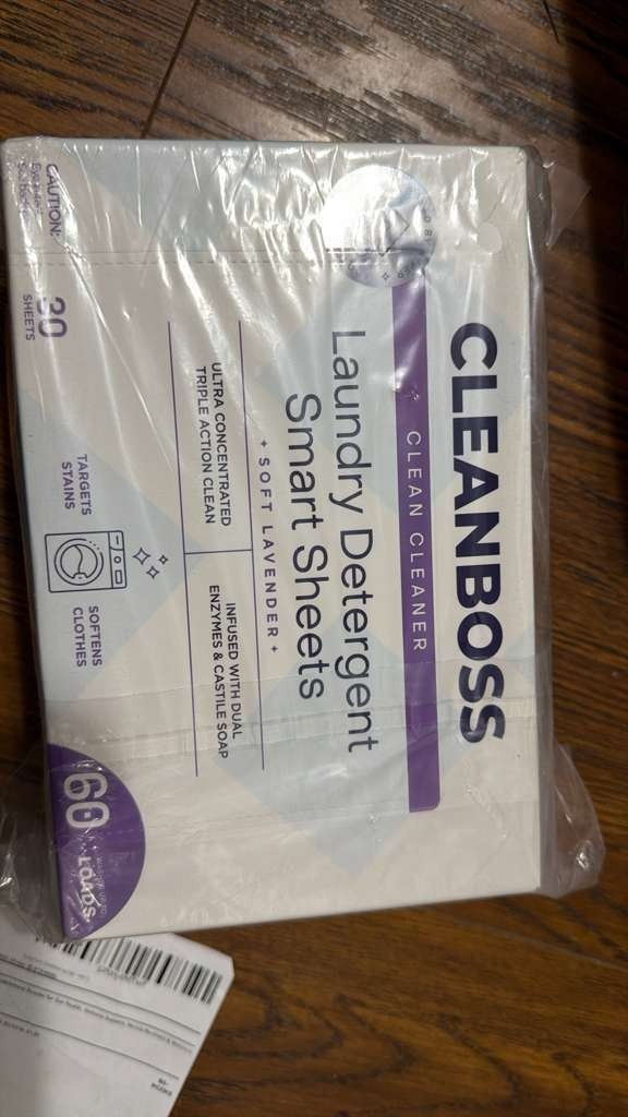 NIB 2~PACK CleanBoss Laundry Detergent Smart Sheets – 60 Sheets (120 loads) NEW!