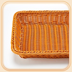 2 Pack Wicker Large Bread Basket with Acrylic Lid Housewarming Woven