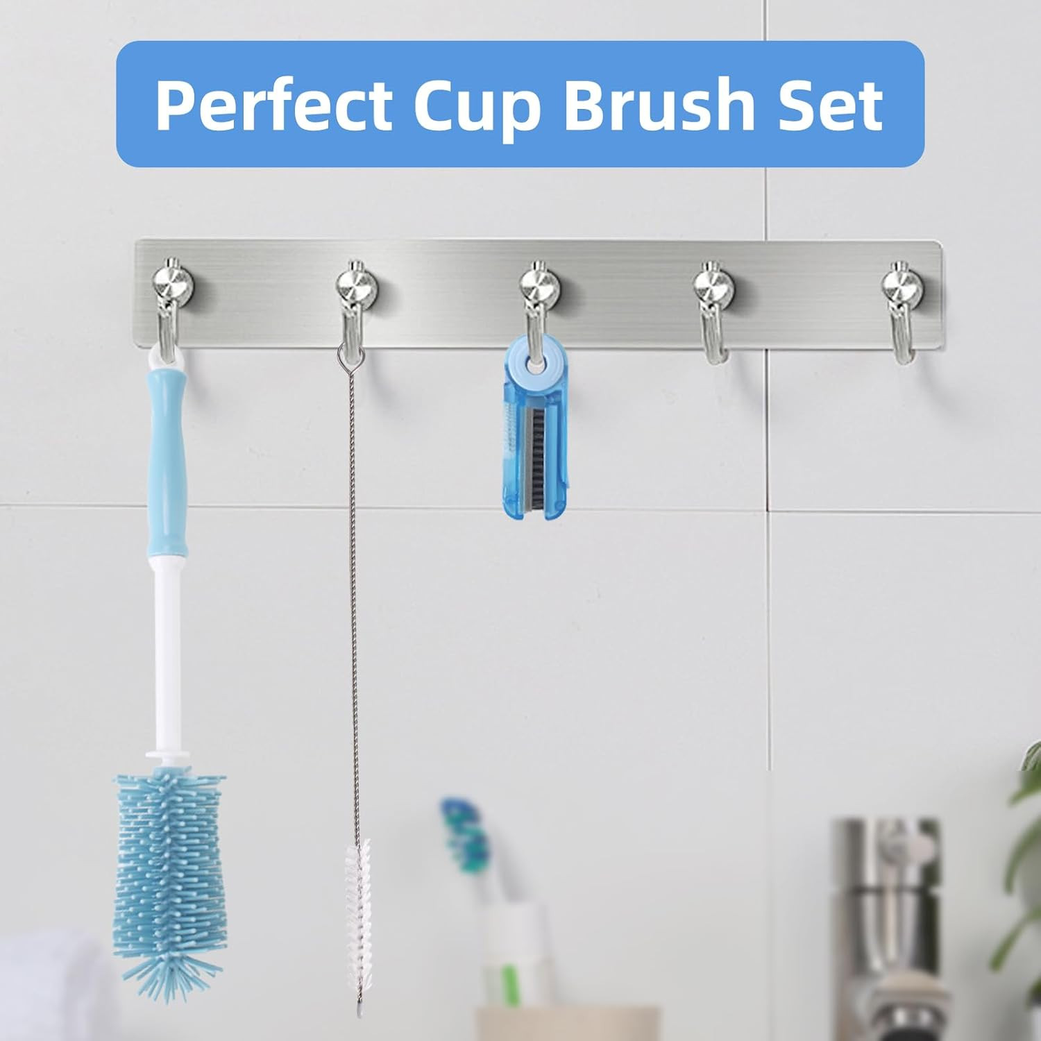 Water Bottle Cleaner Kit for Owala 24/32/40Oz,3 Pack | Extra Long Silicone Bottl