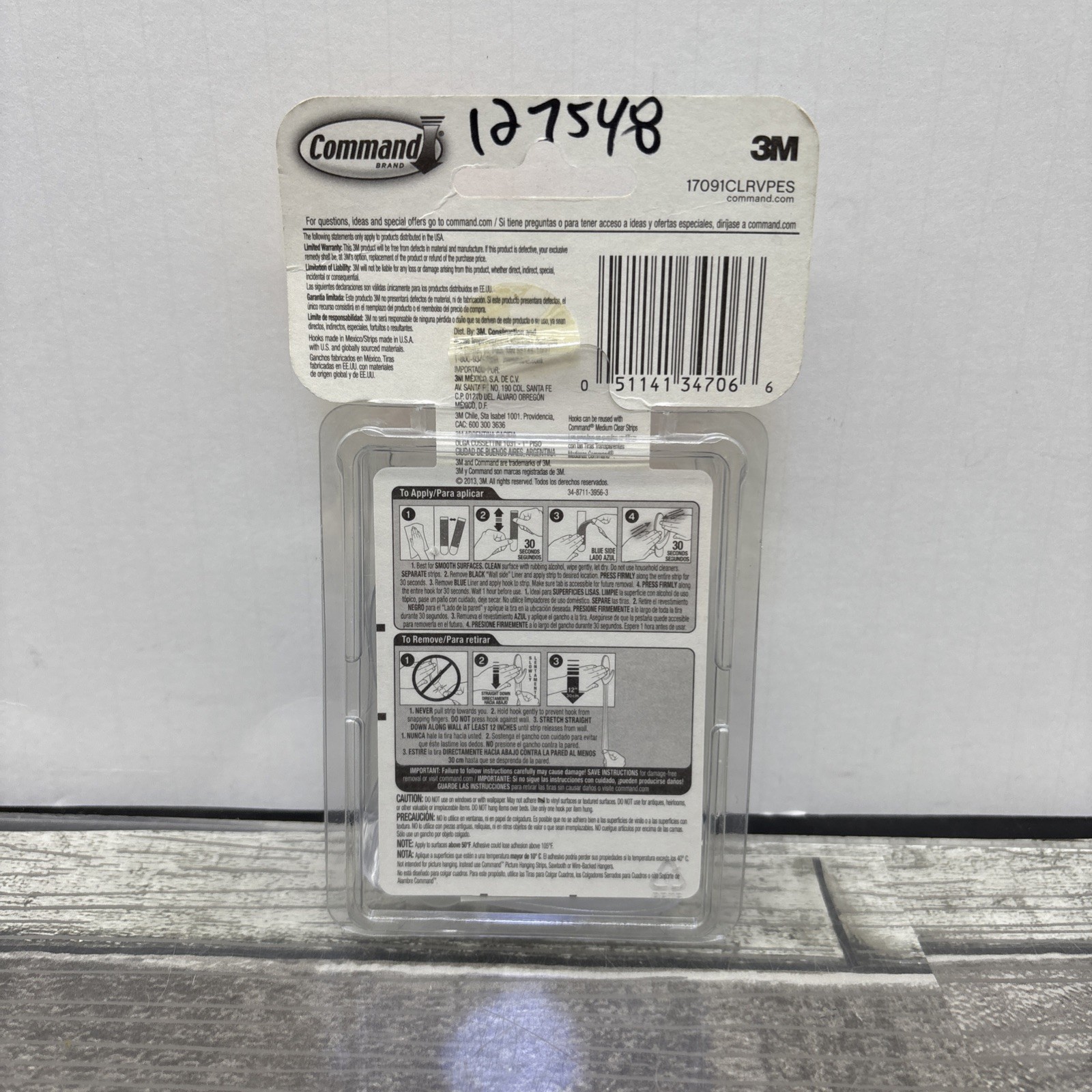 3M Command Clear Medium Hooks, Holds 2 lb, Pack Of 6 Hooks And 12 Strips {54}