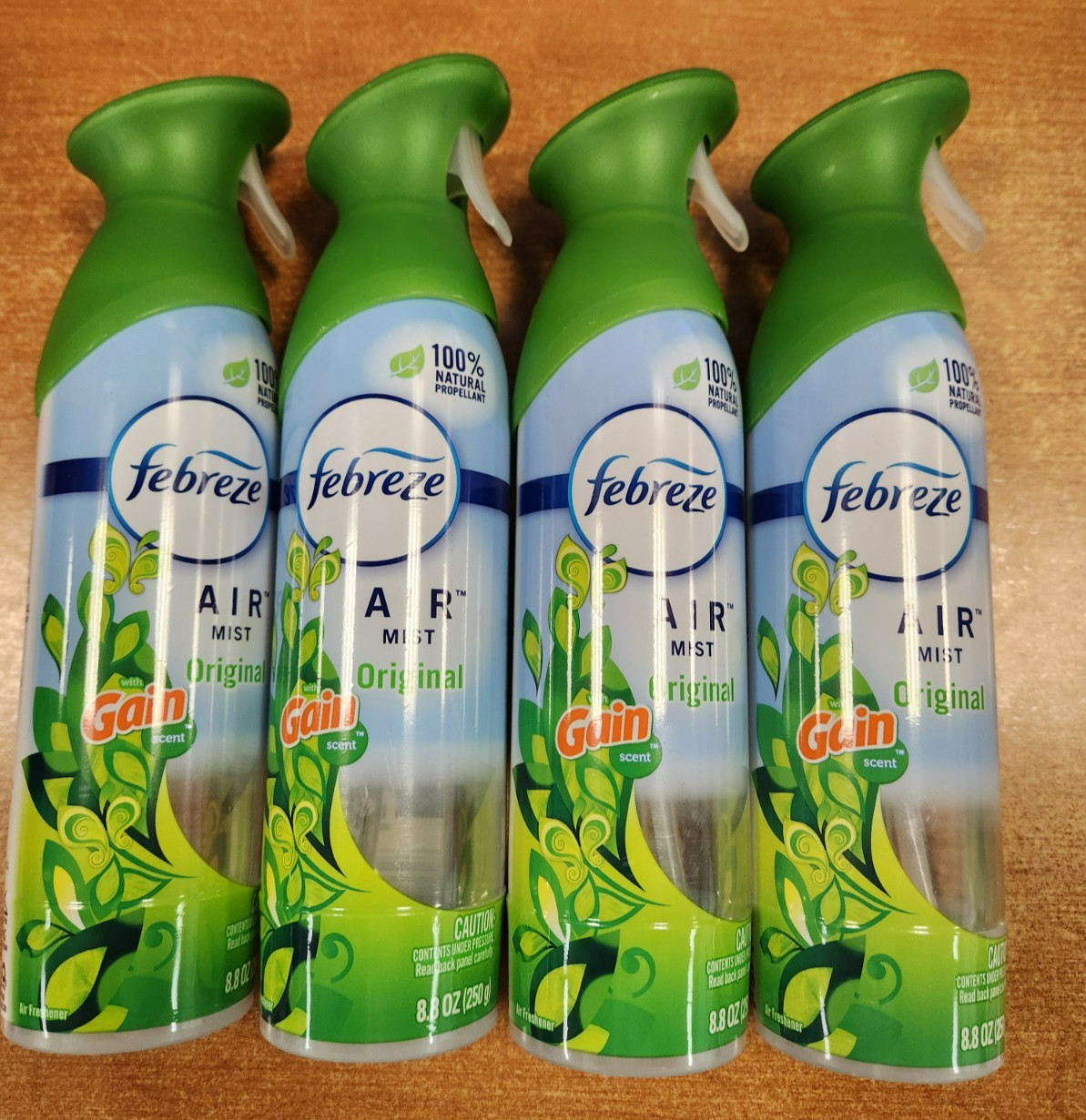 4 Cans: Febreze Air Mist Air Freshener- Gain Original, 8.8 oz ea. 8D-2526