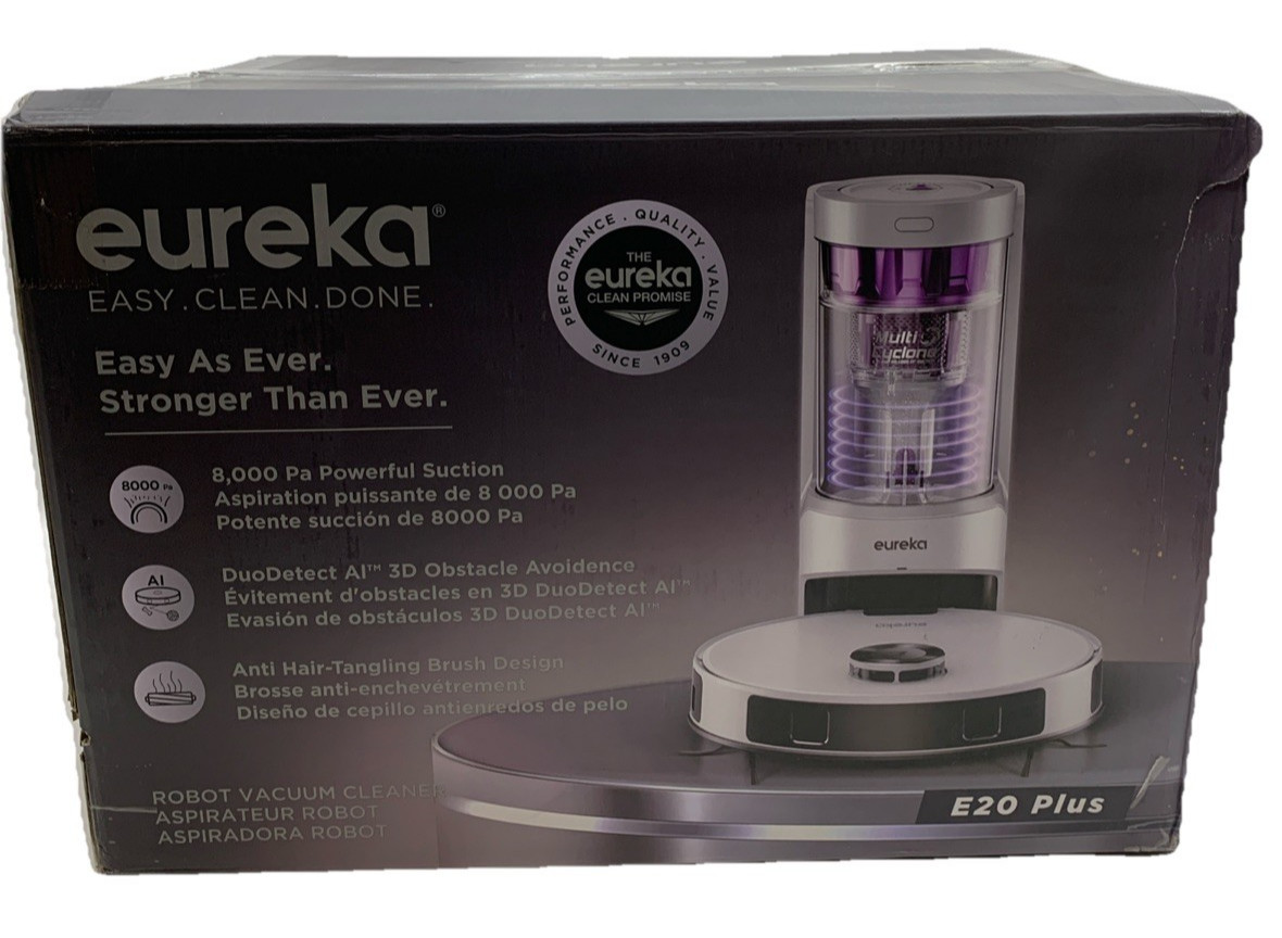 Eureka E20 Plus Robot Vacuum Cleaner Anti Hair-Tangling Brush 8000 Pa Suction