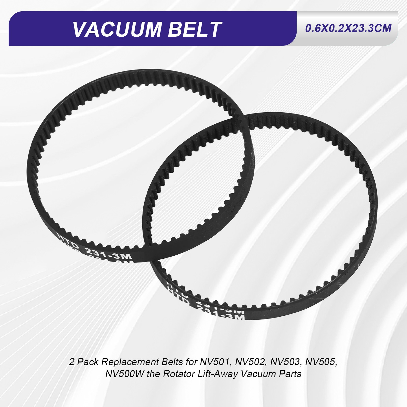 2 Pack Replacement Belts for NV501, NV502, NV503, NV505, NV500W the7787
