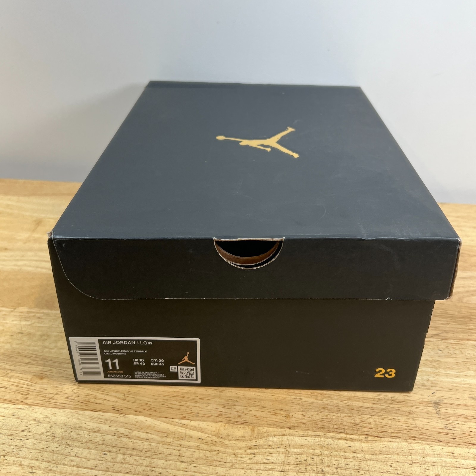 Original Nike Air Jordan 1 Low EMPTY SHOE BOX Size 11 Sky J Purple 553558-515