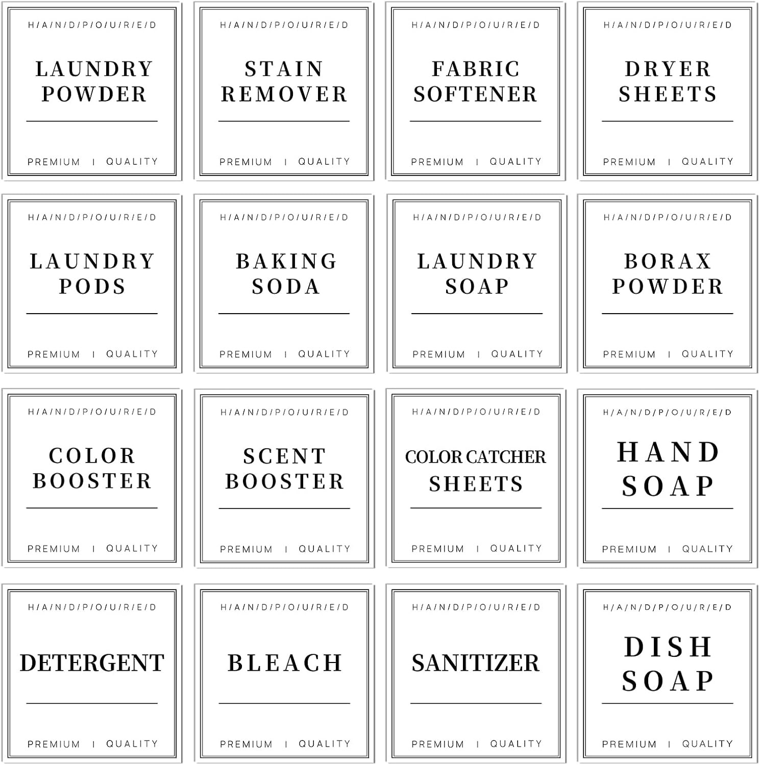 TESWEY Laundry Labels – 18PCS PVC Set for Organizing, Waterproof for Laundry