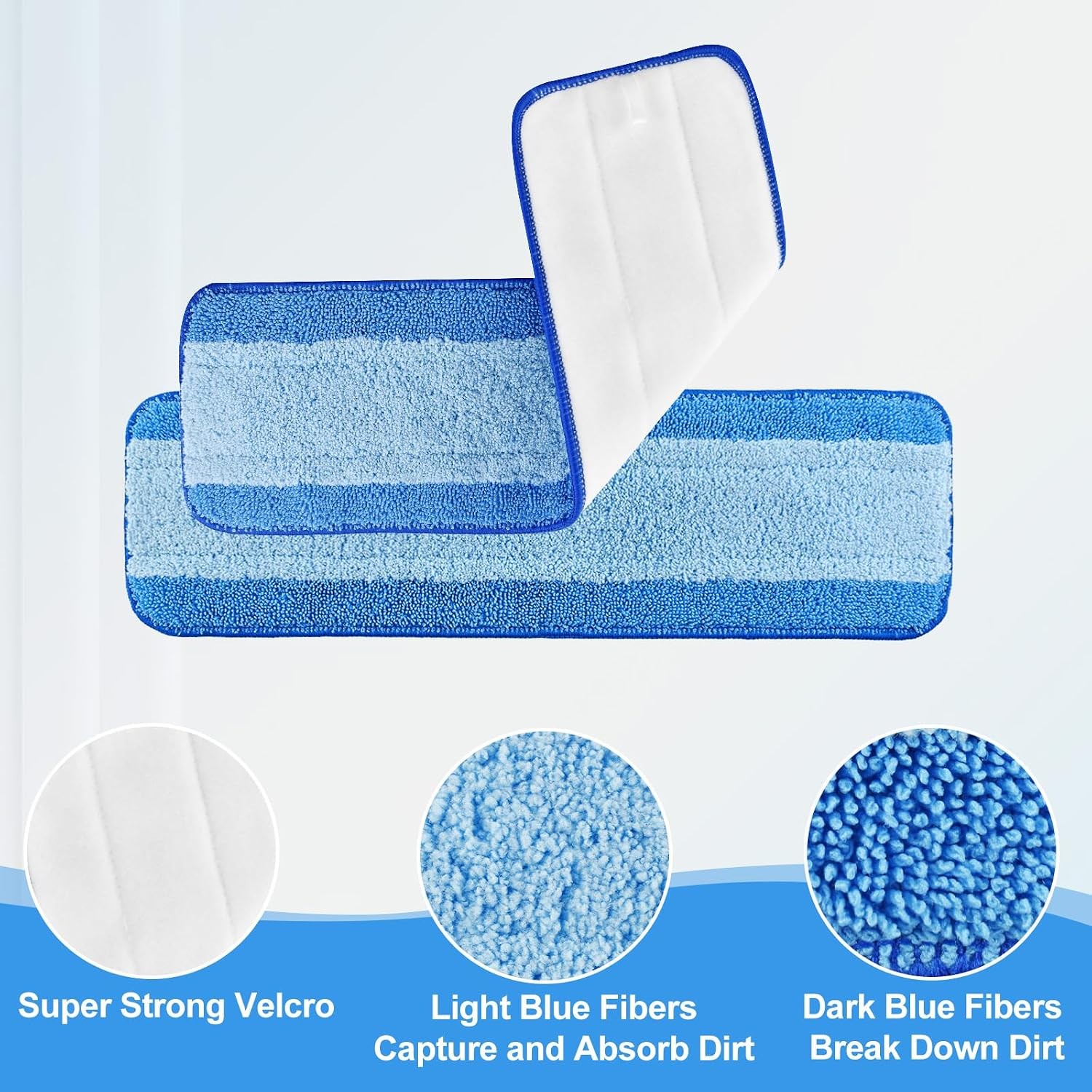 4 Pack Mop Replacement Pads Compatible with Bona Mop,Microfiber Cleaning Pad for