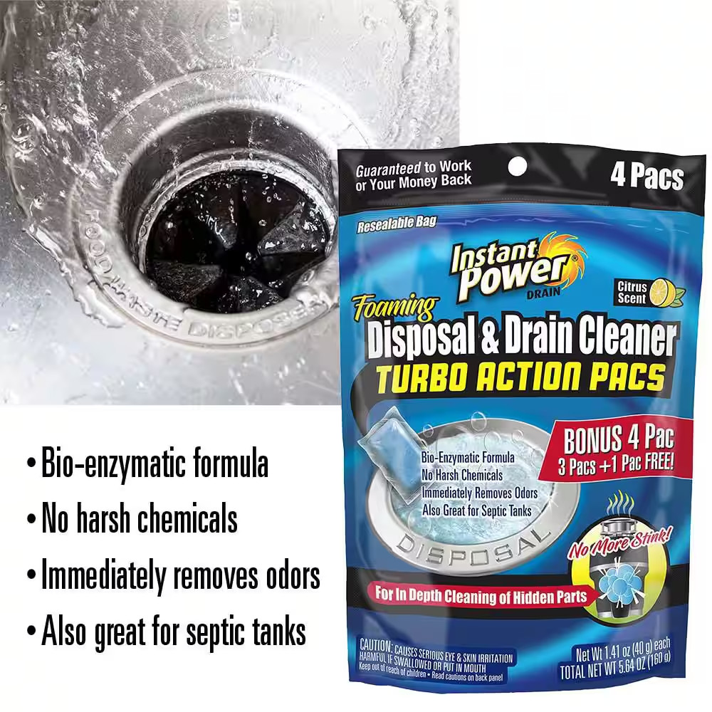 Foaming Disposal and Drain Cleaner 4-Pack