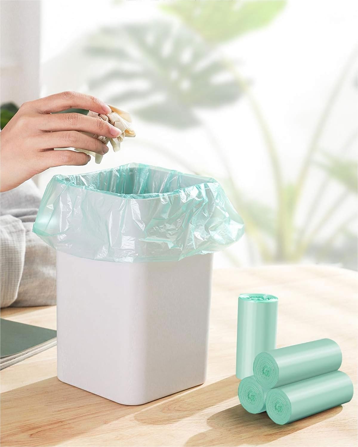 75 Counts AYOTEE Mini Garbage Bags, 1.2 Gallon Small Compostable Trash Bags, Sma