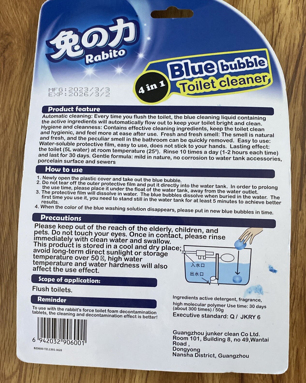 4 Automatic Toilet Bowl Cleaner Stain Remover Blue Tab-Tablet Flush Tank