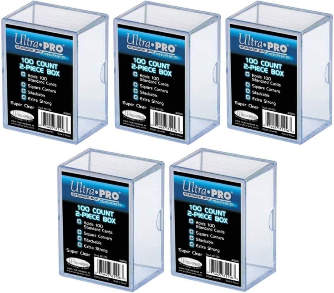 Pack of 5 Stackable Plastic Storage Boxes with Lift-off Lid and Airtight Closure