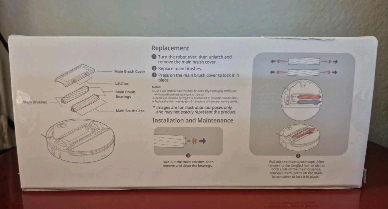 Z ROBOROCK DUOROLLER BRUSH FOR ROBOTIC VACUUMS RED / GREY See Photos New!!