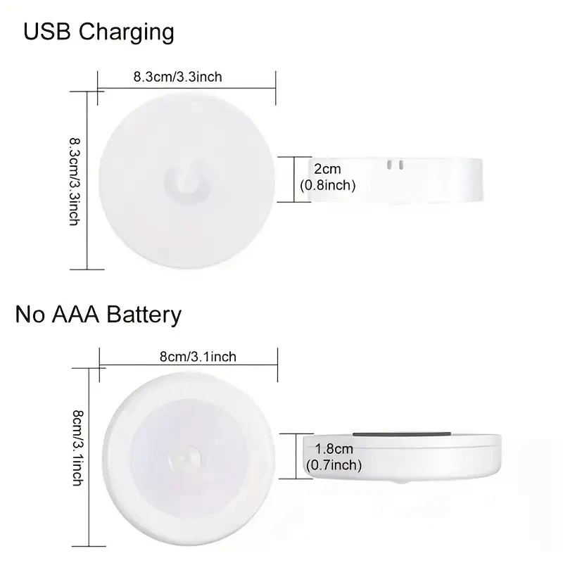 Motion Sensor LED Night Light Wireless Battery Powered Closet Cabinet Light
