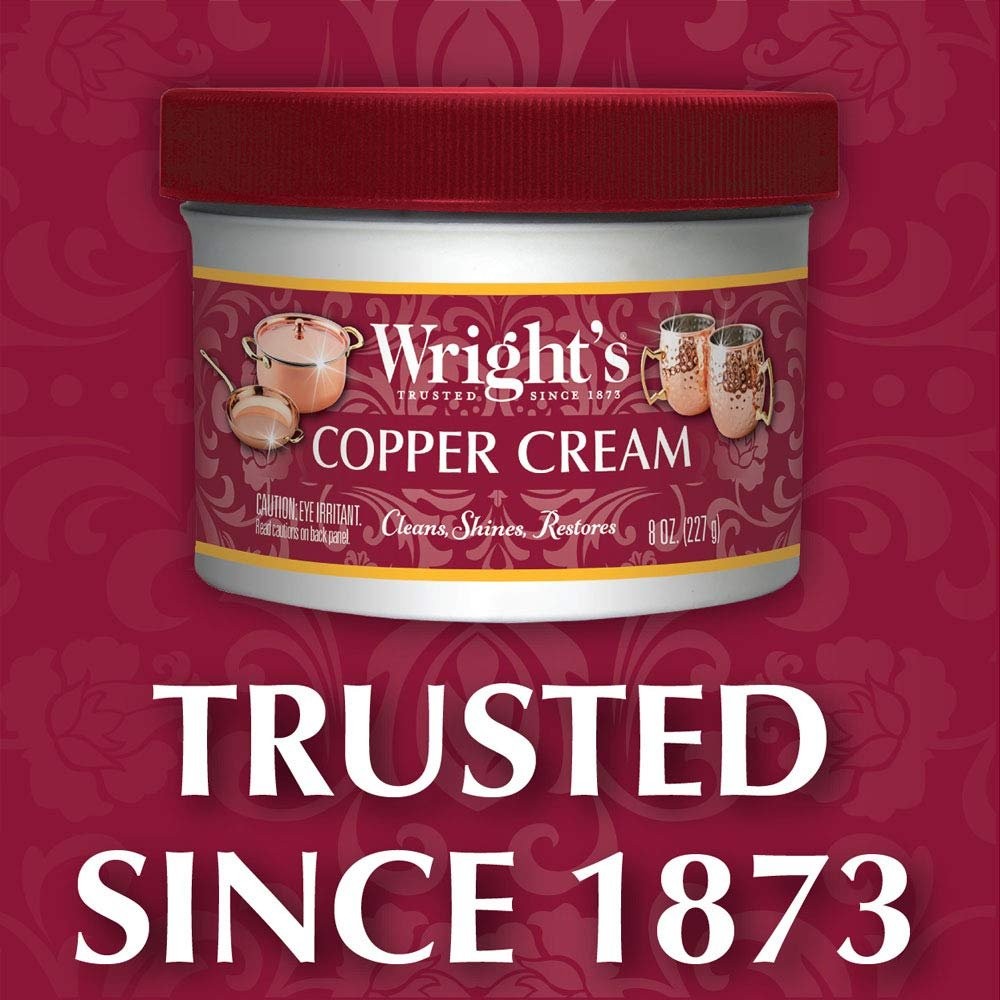 Wright’s Copper and Brass Cream Cleaner – 8 Ounce – Gently Cleans and Removes…