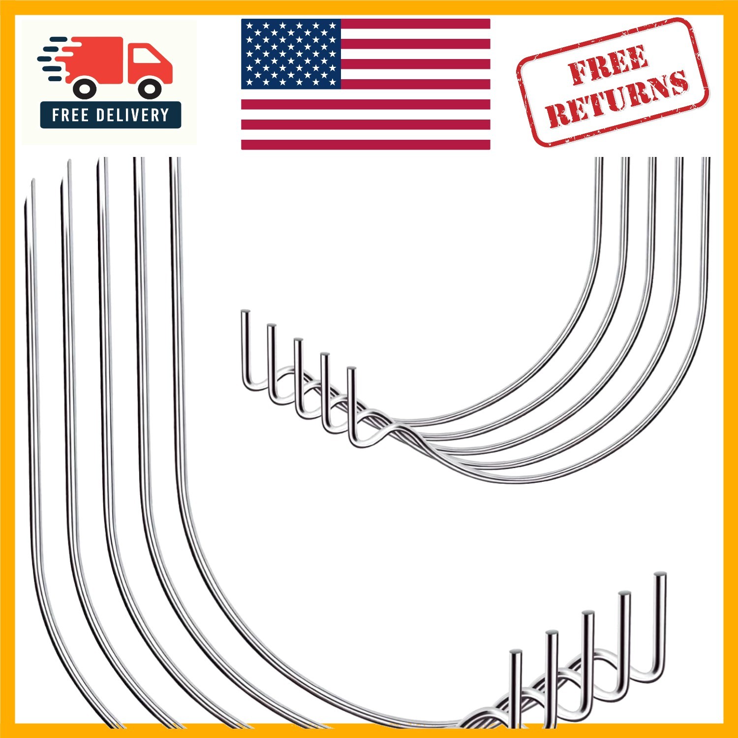 20pcs Super Strong Wall Hooks – Effortless Picture Hanger Kit for Drywall