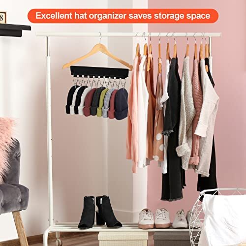 Hat Rack for Baseball Caps Hat Organizer Holder for Assorted Colors , Sizes