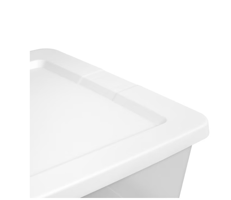 Sterilite 41 Quart Storage Box, Clear Plastic Storage Bin with Snap-on Lid