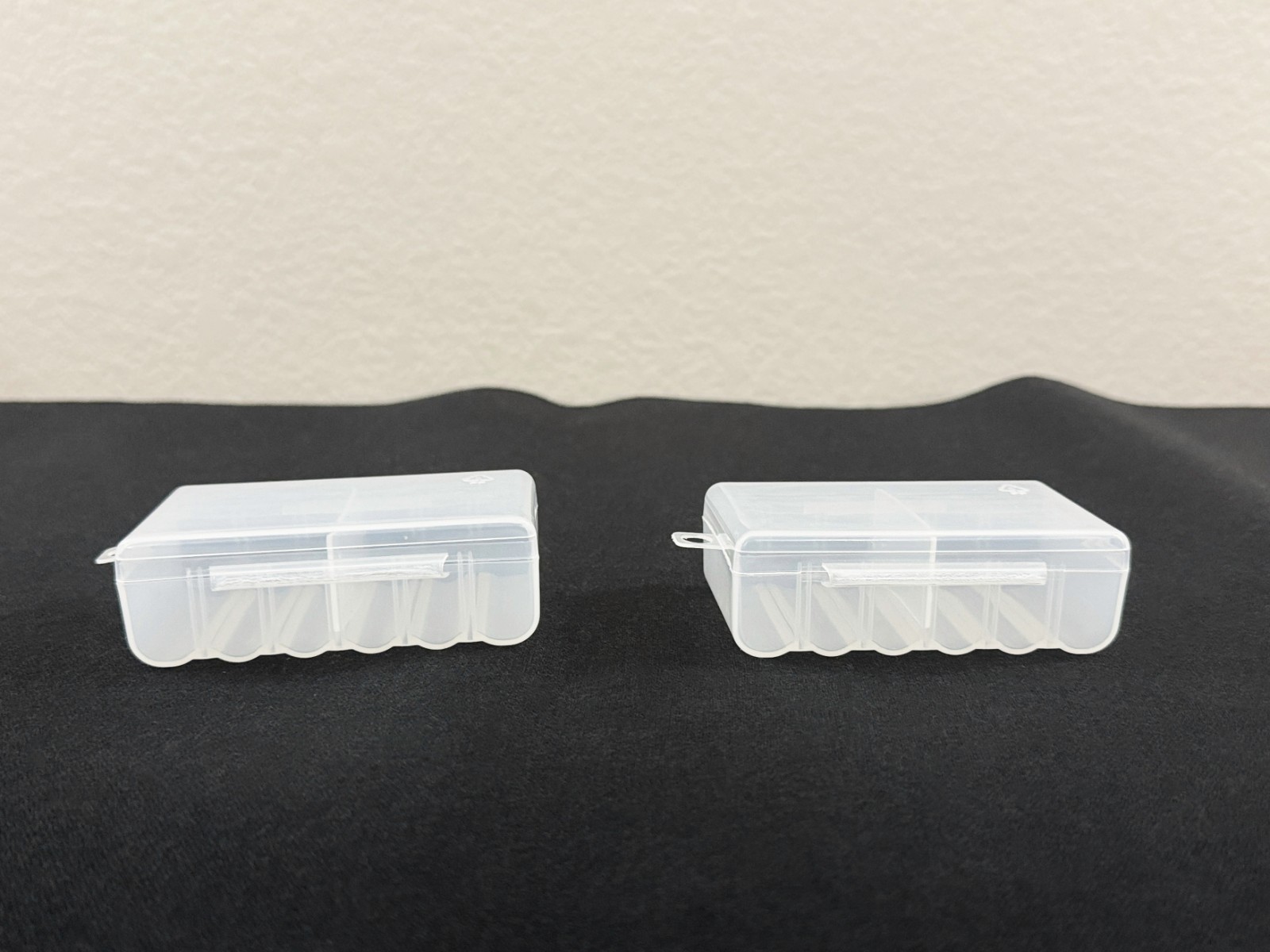 Double AA Battery Storage Box Case Holder in Clearview Color 12 Slot, 2QTY Set