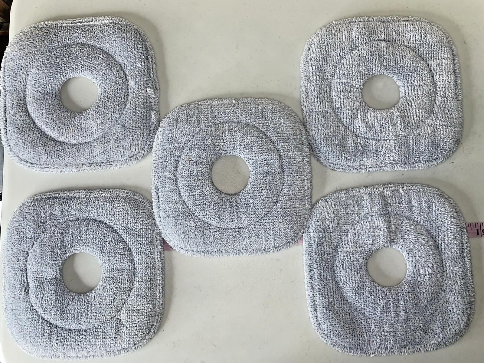 5 Square Mop Replacement Pads for True and Tidy 9×9 Inch Microfiber Refills