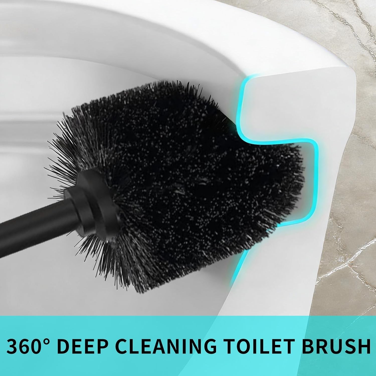Stainless Steel Toilet Brush and Holder Set,Toilet Bowl Brush and Holder