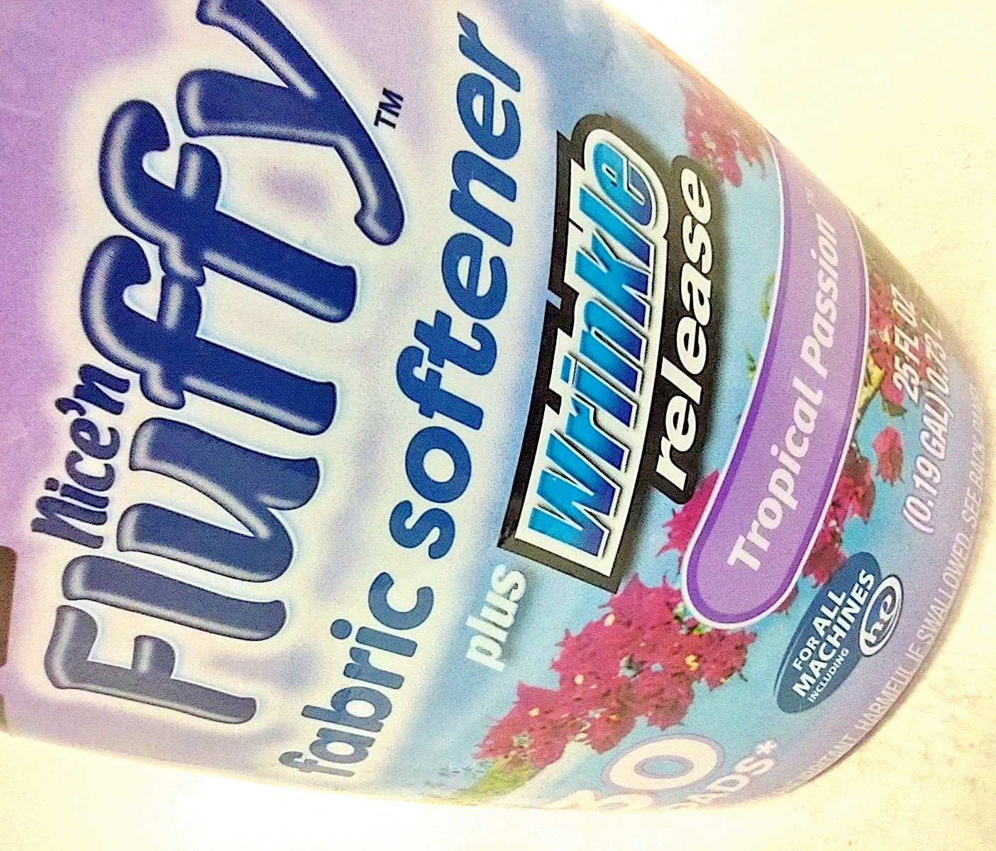 5x xtranice’n Fluffy Liquid Fabric Softener Tropical Passion 25 oz Ea =150 Loads