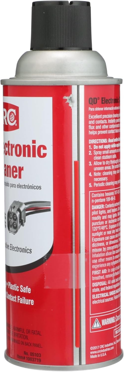 Electronic Cleaner 11oz Quick Dry Spray CRC 05103 for Electrical Contacts