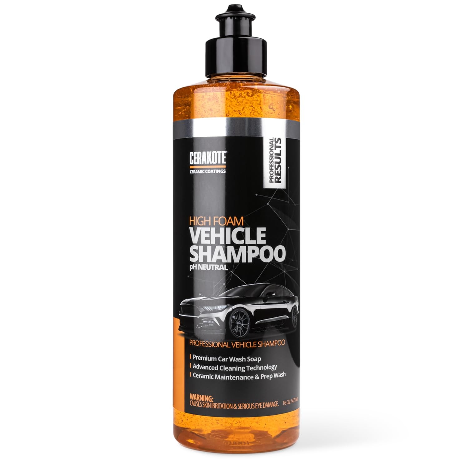 High Foam Vehicle Shampoo (16 oz) – pH Neutral Premium Car Wash Soap for Foam…