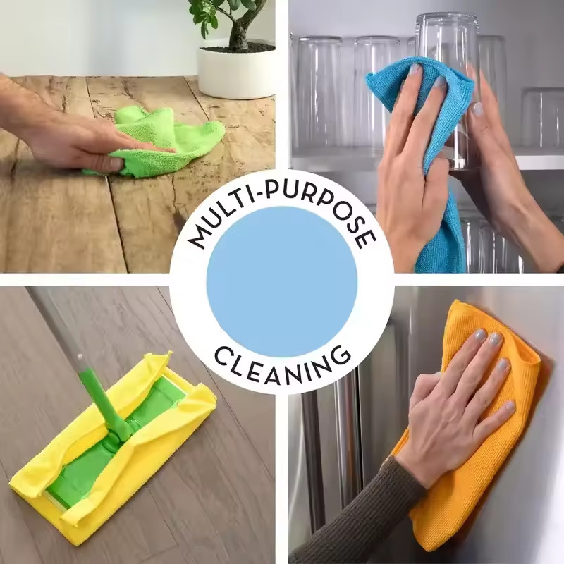 5/10/20PCS Microfiber Cleaning Cloth Kitchen Bathroom Dish Towel Rag