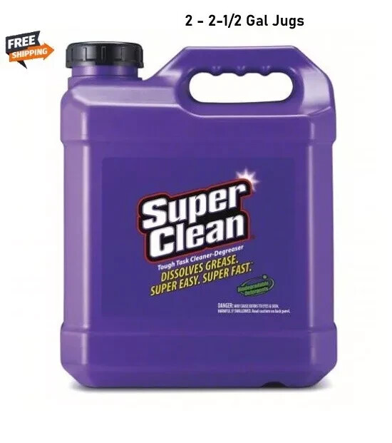 2 PACK SUPERCLEAN Cleaner/Degreaser 2.5 gal Jugs Ready to Use NEW