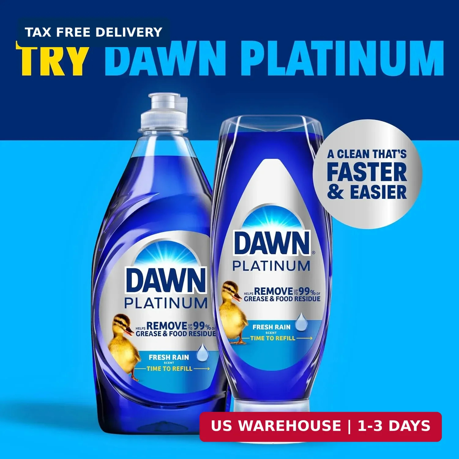 Dawn Ultra Dish Soap Refill Jug Large Size Original Blue Liquid Dishwashing Dete