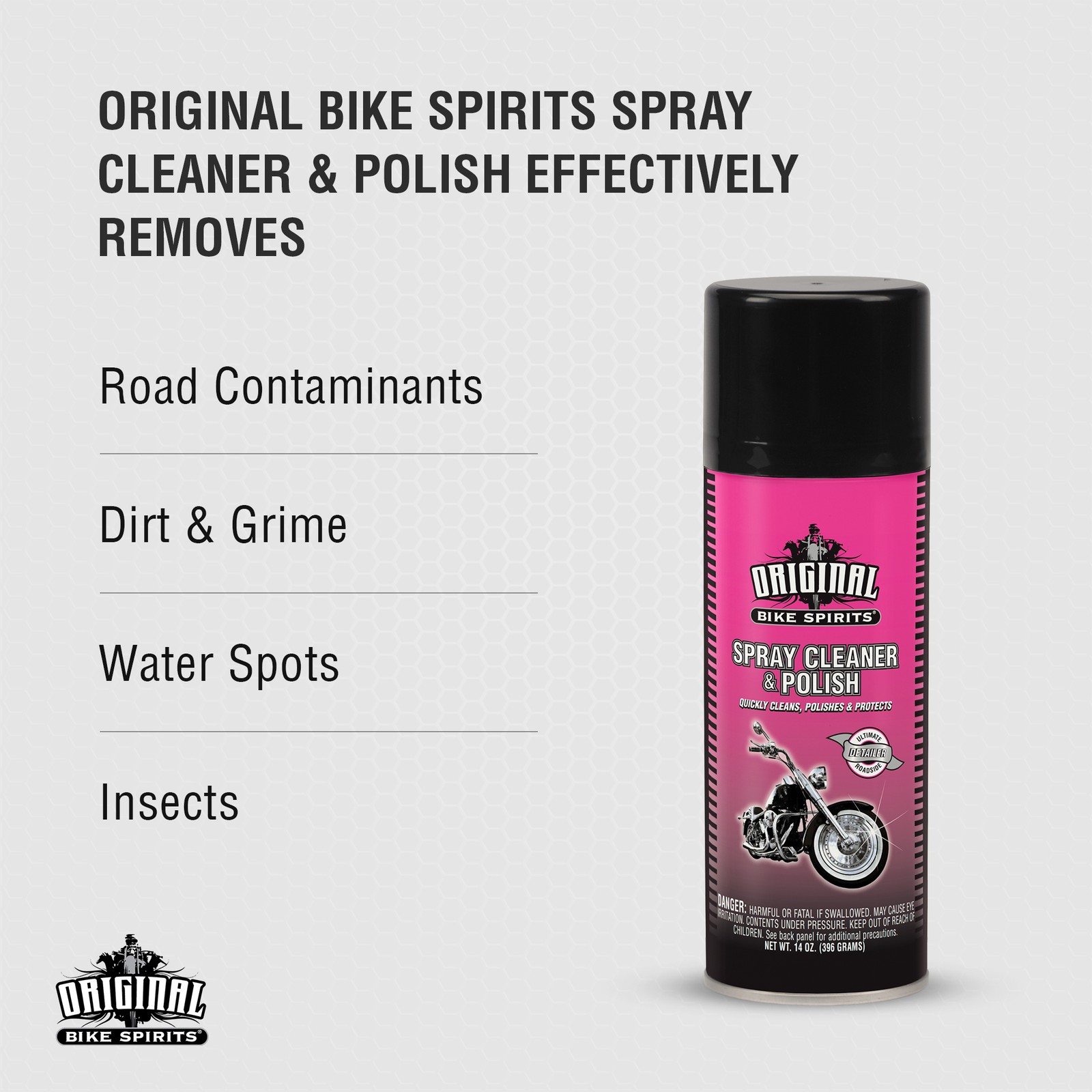 Original Bike Spirits Cleaner and Polish – 14 oz (Case of 12) – 1039615
