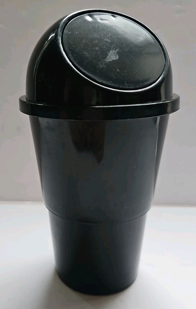 Car Garbage Waste Can Lid Leakproof Vehicle Automotive Cup Holder Black Kolorae