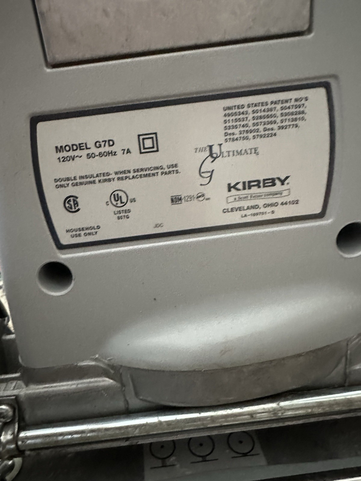 Kirby G-series Diamond Edition w/Shampoo System + Turbo Accessory |working