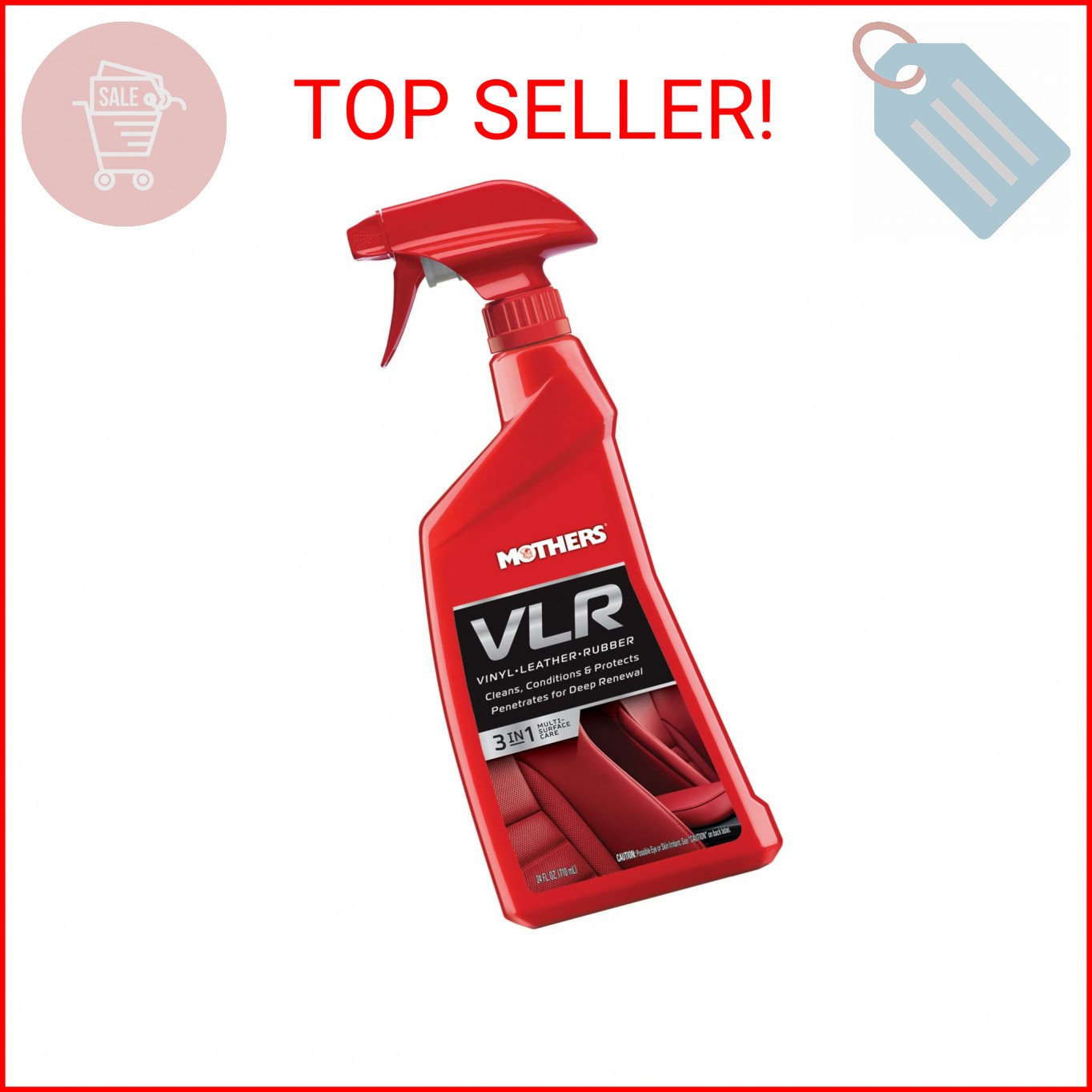 Mothers VLR Vinyl-Leather-Rubber Care, 24 oz. — Cleans, Conditions & Protects In