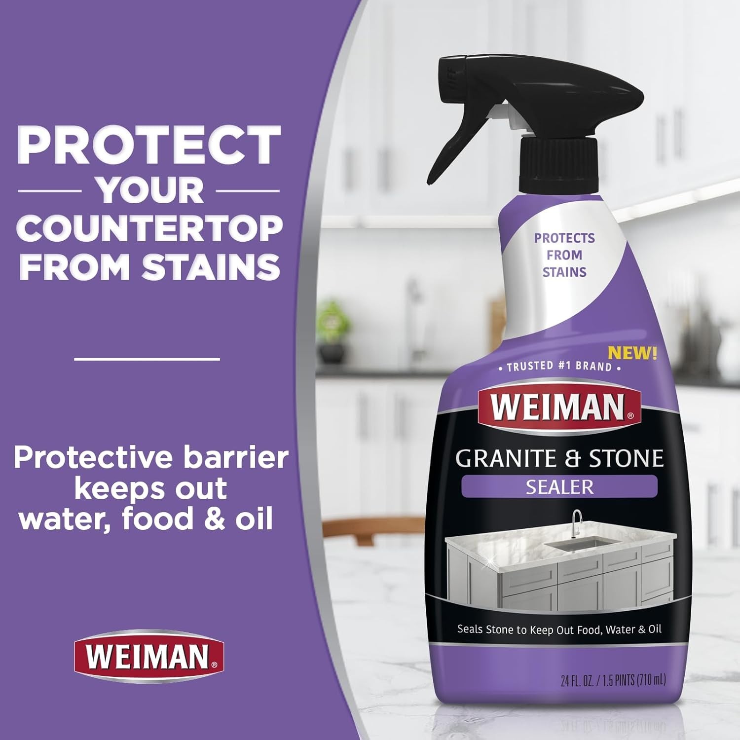 24 oz Granite & Stone Sealer – Gentle, Effective Protection for Countertops
