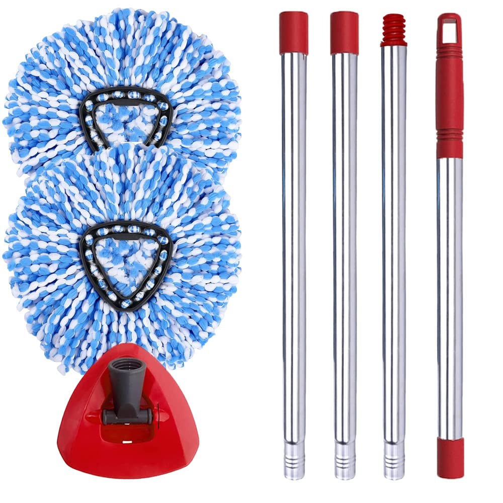 Spin Mop Head Base Handle Replacement For Oceda Easywring Rinseclean Microfiber