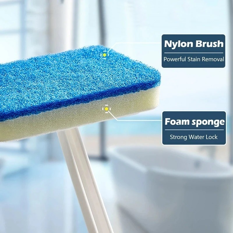 Bathroom Long Handle Brush Wall Floor Scrub Bath Shower Tile Cleaning Tool